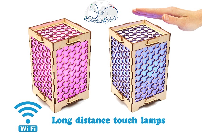set of two friendship lamps for long distance relationships